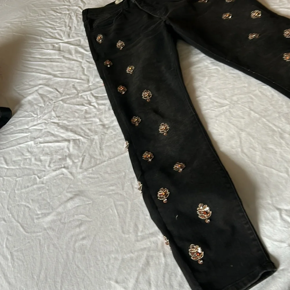 Pilcro Black Skinny Jeans with Embellishments - Picture 4 of 9